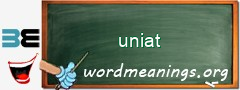 WordMeaning blackboard for uniat